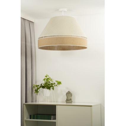 Duolla - Pinnale kinnitatav lühter YUTE AVIGNON 1xE27/15W/230V d. 60 cm hall/pruun