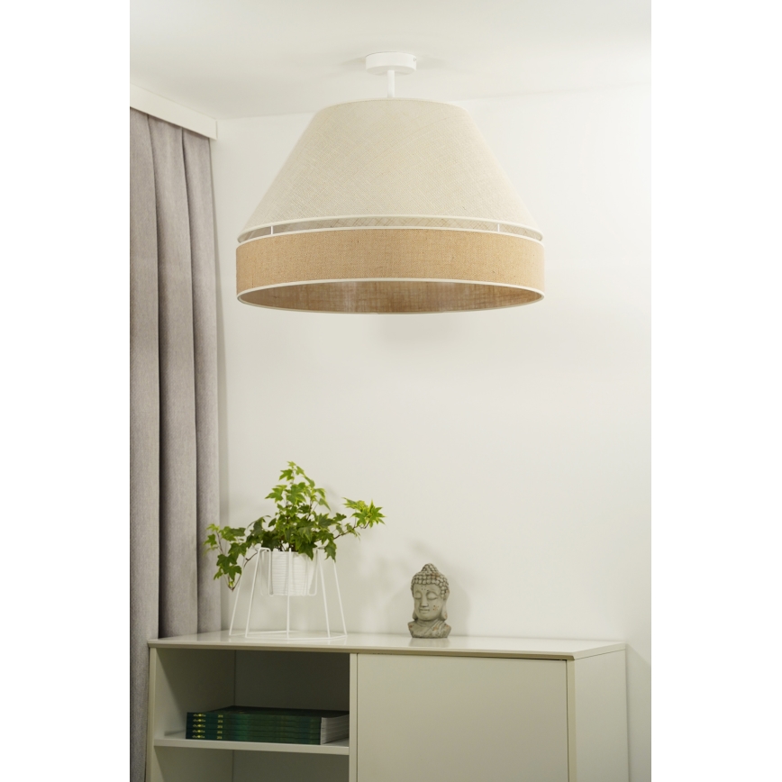 Duolla - Pinnale kinnitatav lühter YUTE AVIGNON 1xE27/15W/230V d. 60 cm hall/pruun
