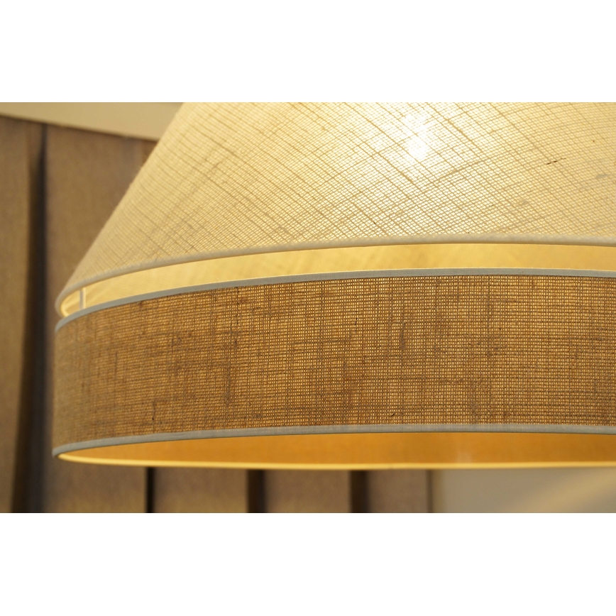 Duolla - Pinnale kinnitatav lühter YUTE AVIGNON 1xE27/15W/230V d. 60 cm hall/pruun