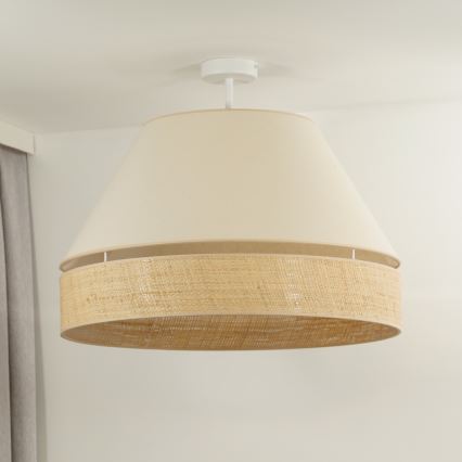 Duolla - Pinnale kinnitatav lühter YUTE AVIGNON 1xE27/15W/230V d. 60 cm kreemikas/beež