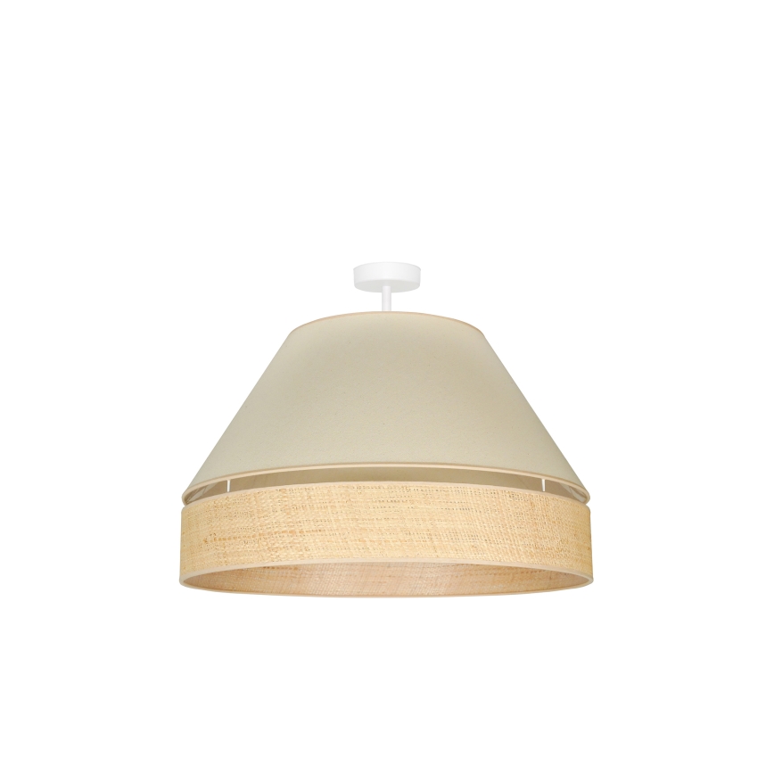Duolla - Pinnale kinnitatav lühter YUTE AVIGNON 1xE27/15W/230V d. 60 cm kreemikas/beež