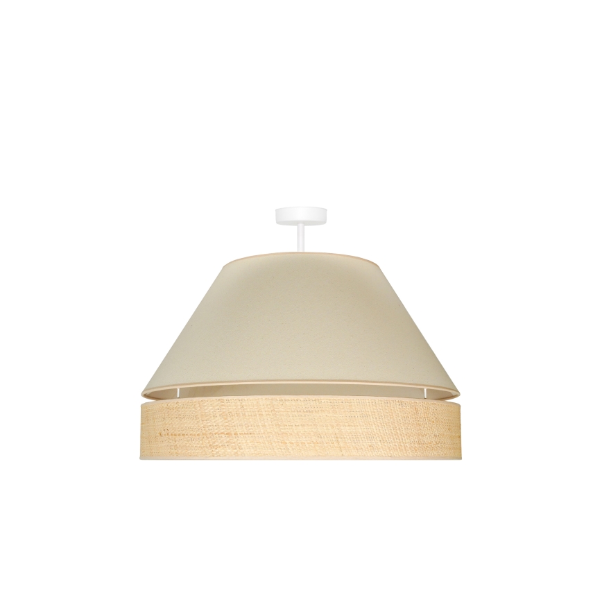 Duolla - Pinnale kinnitatav lühter YUTE AVIGNON 1xE27/15W/230V d. 60 cm kreemikas/beež