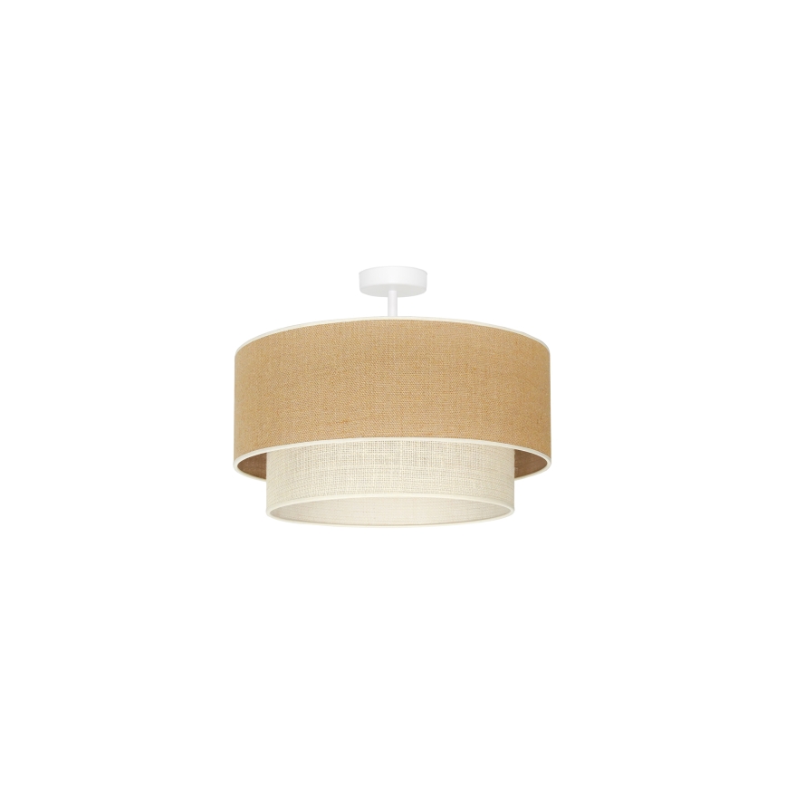 Duolla - Pinnale kinnitatav lühter YUTE BOHO 1xE27/15W/230V d. 45 cm pruun/kreemikas