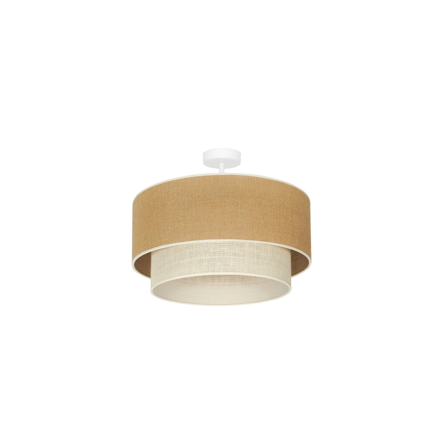 Duolla - Pinnale kinnitatav lühter YUTE BOHO 1xE27/15W/230V d. 45 cm pruun/kreemikas