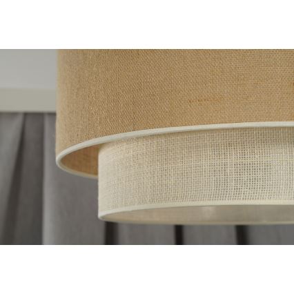 Duolla - Pinnale kinnitatav lühter YUTE BOHO 3xE27/15W/230V d. 60 cm pruun/kreemikas