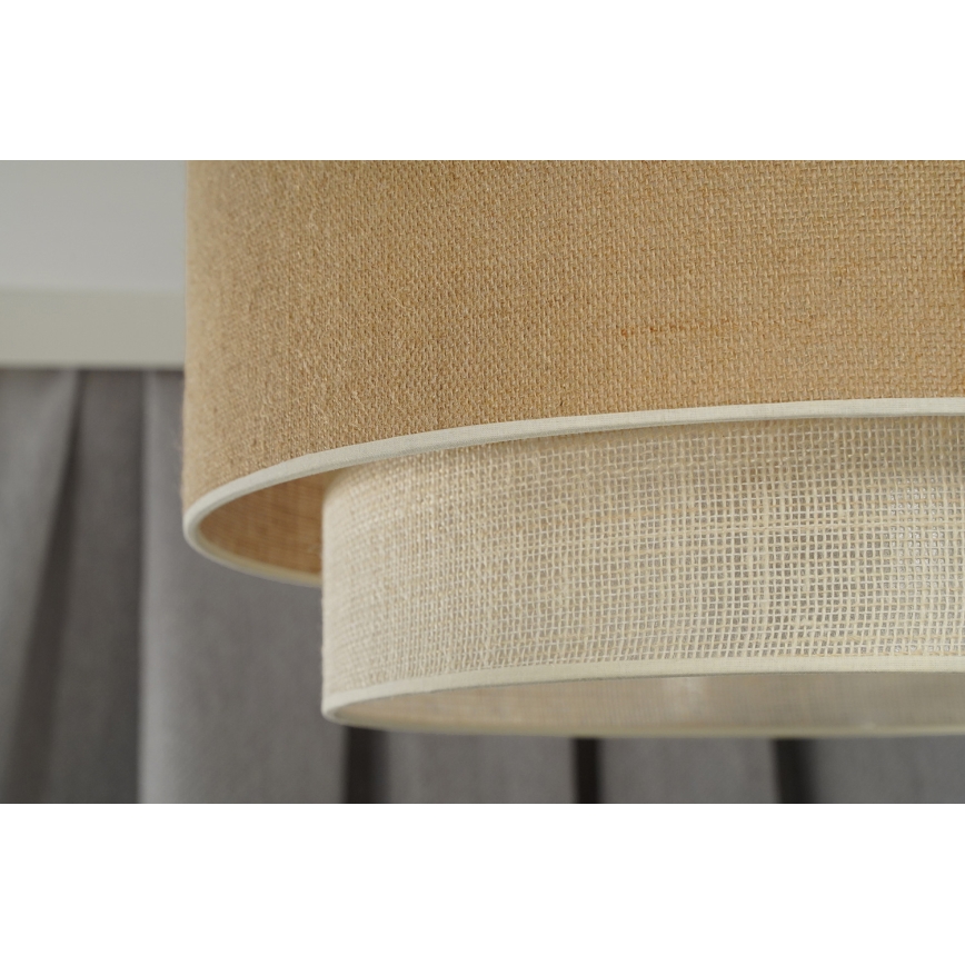Duolla - Pinnale kinnitatav lühter YUTE BOHO 3xE27/15W/230V d. 60 cm pruun/kreemikas