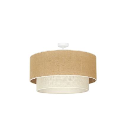 Duolla - Pinnale kinnitatav lühter YUTE BOHO 3xE27/15W/230V d. 60 cm pruun/kreemikas