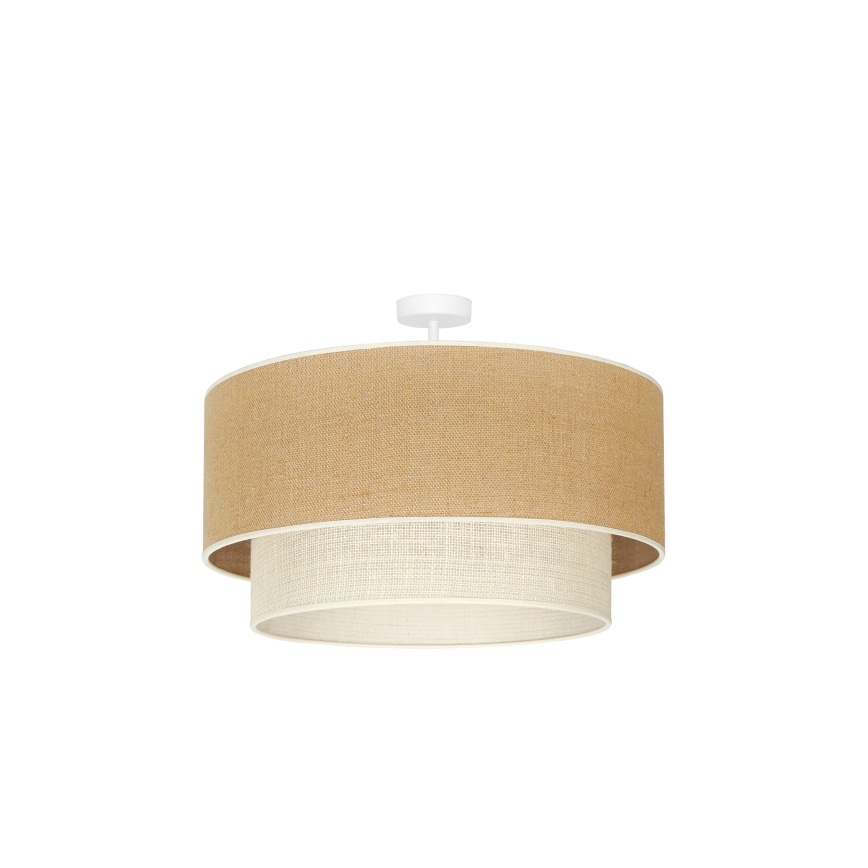 Duolla - Pinnale kinnitatav lühter YUTE BOHO 3xE27/15W/230V d. 60 cm pruun/kreemikas
