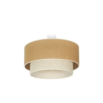 Duolla - Pinnale kinnitatav lühter YUTE BOHO 3xE27/15W/230V d. 60 cm pruun/kreemikas