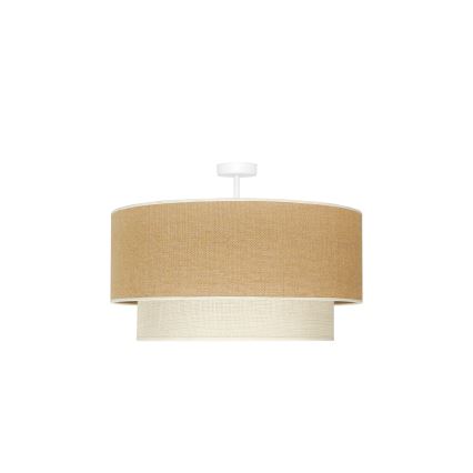 Duolla - Pinnale kinnitatav lühter YUTE BOHO 3xE27/15W/230V d. 60 cm pruun/kreemikas