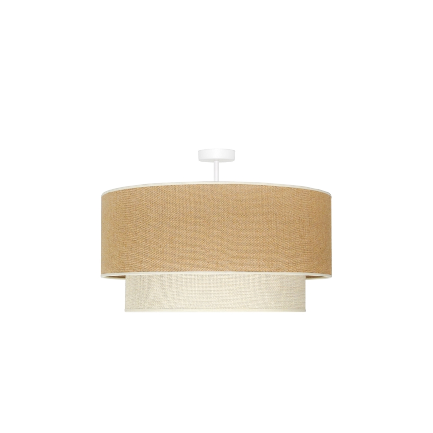 Duolla - Pinnale kinnitatav lühter YUTE BOHO 3xE27/15W/230V d. 60 cm pruun/kreemikas