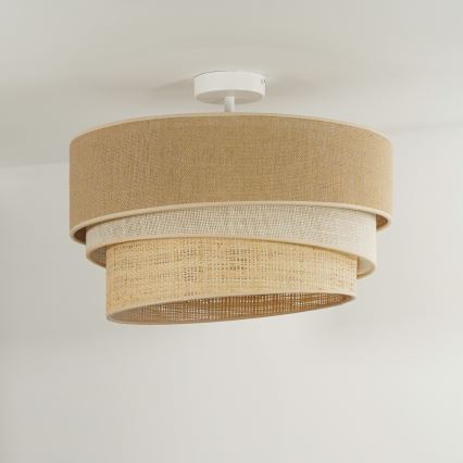 Duolla - Pinnale kinnitatav lühter YUTE TRIO 1xE27/15W/230V d. 45 cm pruun/hall/beež