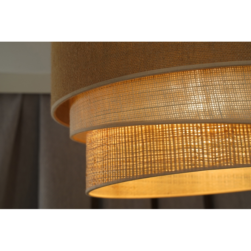 Duolla - Pinnale kinnitatav lühter YUTE TRIO 1xE27/15W/230V d. 45 cm pruun/hall/beež