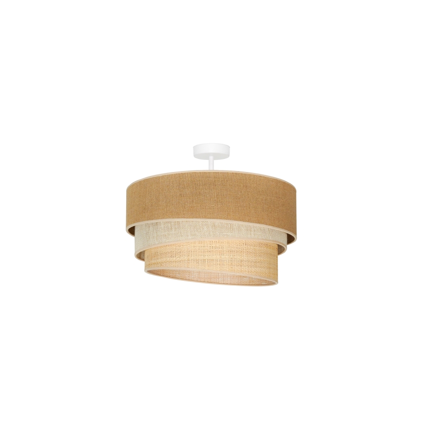 Duolla - Pinnale kinnitatav lühter YUTE TRIO 1xE27/15W/230V d. 45 cm pruun/hall/beež