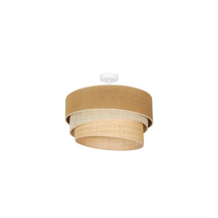 Duolla - Pinnale kinnitatav lühter YUTE TRIO 1xE27/15W/230V d. 45 cm pruun/hall/beež