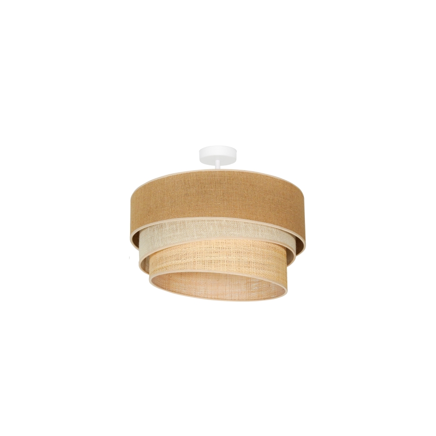 Duolla - Pinnale kinnitatav lühter YUTE TRIO 1xE27/15W/230V d. 45 cm pruun/hall/beež