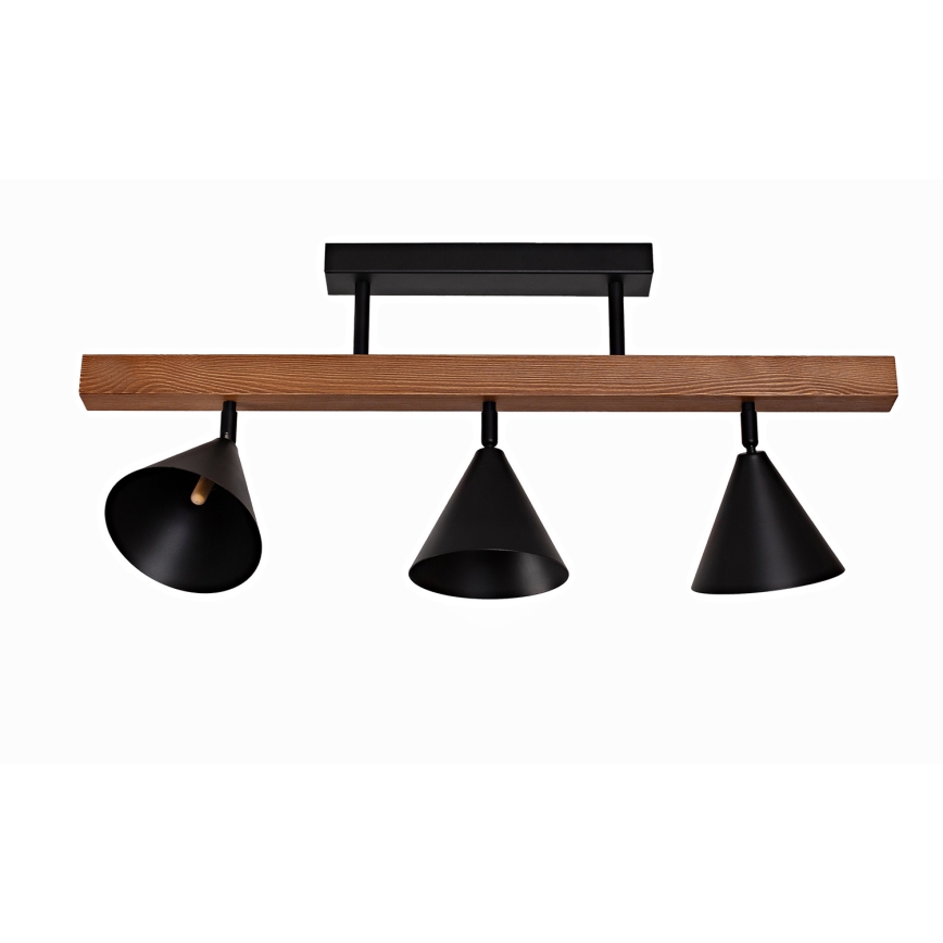 Duolla - Pinnapealne lühter IRONLINE 3xG9/3W/230V mänd tamm/must