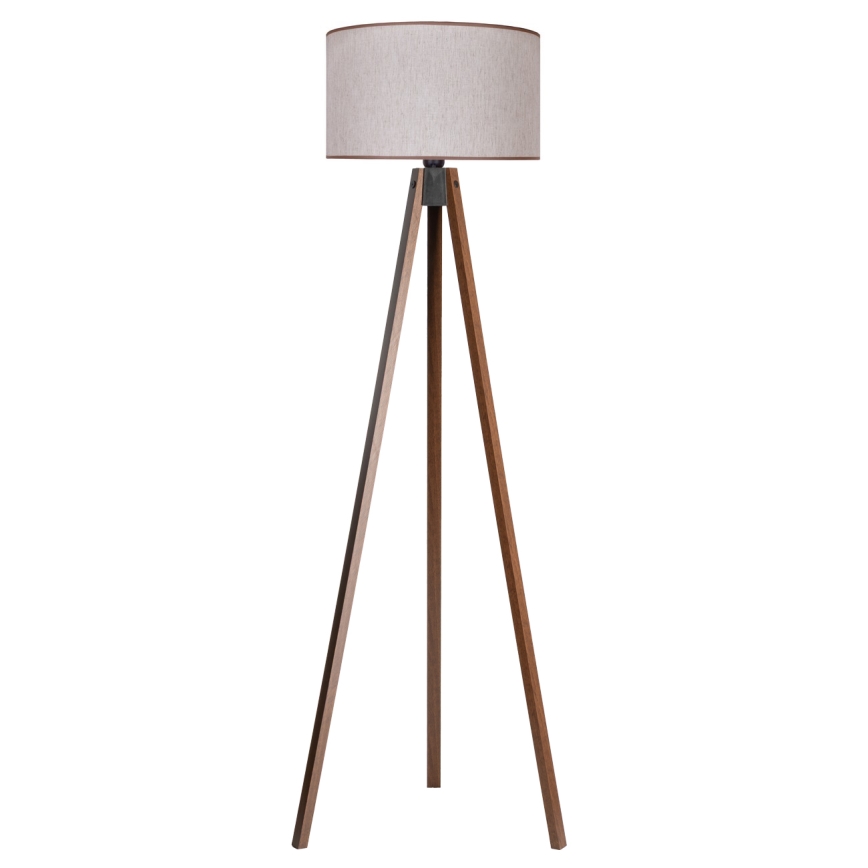 Duolla - Põrandalamp 1xE27/60W/230V d. 44 cm beež/Must vengepuu