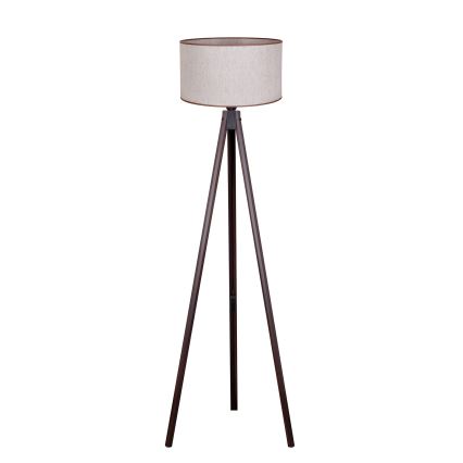 Duolla - Põrandalamp 1xE27/60W/230V d. 44 cm beež/Must vengepuu