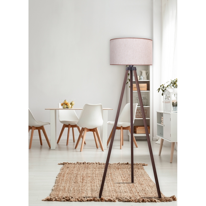 Duolla - Põrandalamp 1xE27/60W/230V d. 44 cm beež/pruun