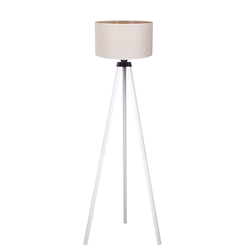 Duolla - Põrandalamp 1xE27/60W/230V d. 44 cm kreemikas/valge