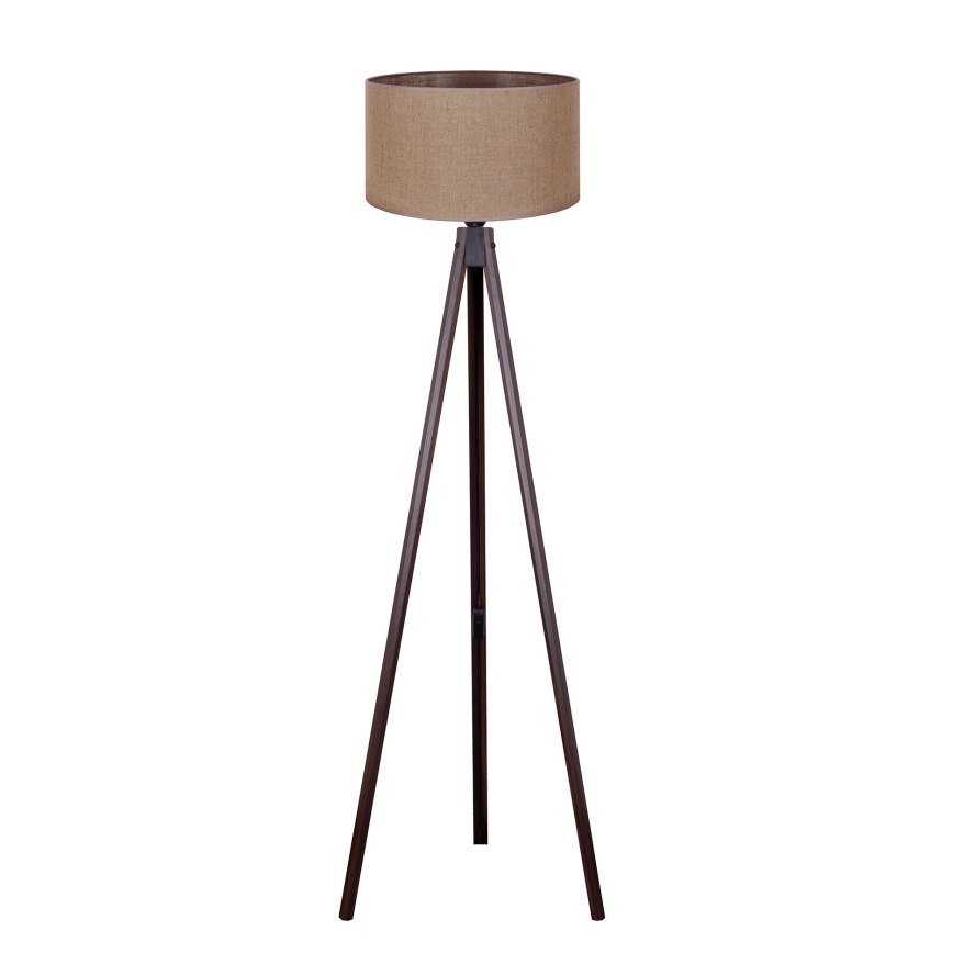 Duolla - Põrandalamp 1xE27/60W/230V d. 44 cm pruun/Must vengepuu