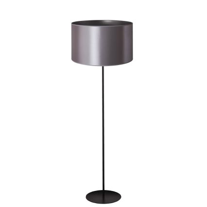 Duolla - Põrandalamp CANNES 1xE27/15W/230V d. 45 cm hõbedane/must