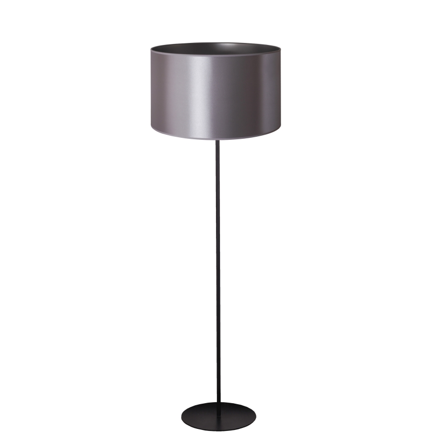 Duolla - Põrandalamp CANNES 1xE27/15W/230V d. 45 cm hõbedane/must