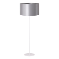 Duolla - Põrandalamp CANNES 1xE27/15W/230V d. 45 cm hõbedane/valge