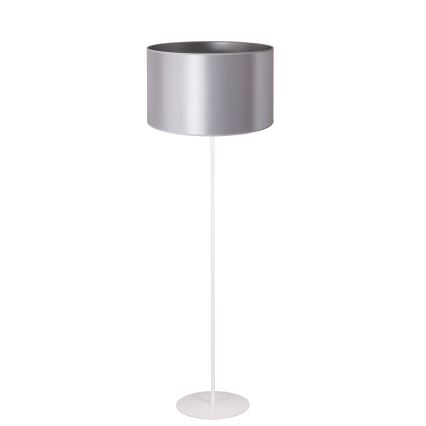Duolla - Põrandalamp CANNES 1xE27/15W/230V d. 45 cm hõbedane/valge