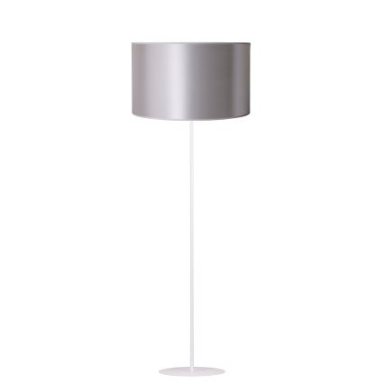 Duolla - Põrandalamp CANNES 1xE27/15W/230V d. 45 cm hõbedane/valge