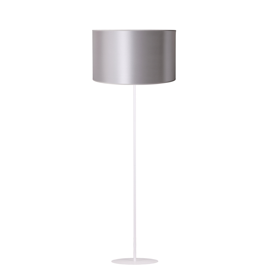 Duolla - Põrandalamp CANNES 1xE27/15W/230V d. 45 cm hõbedane/valge