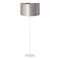 Duolla - Põrandalamp CANNES 1xE27/15W/230V d. 45 cm hõbedane/valge