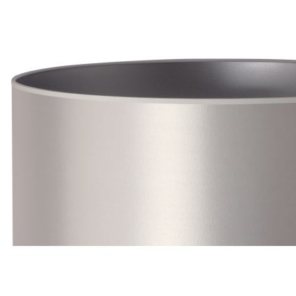 Duolla - Põrandalamp CANNES 1xE27/15W/230V d. 45 cm hõbedane/valge