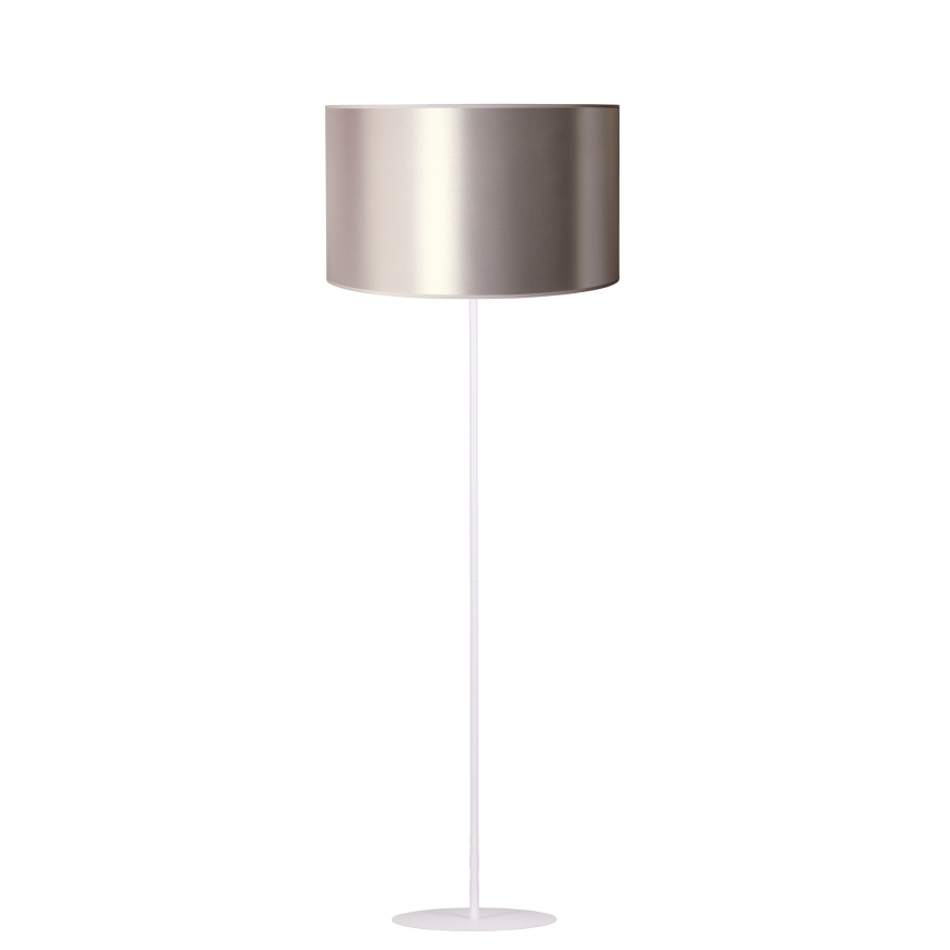 Duolla - Põrandalamp CANNES 1xE27/15W/230V d. 45 cm hõbedane/vask/valge