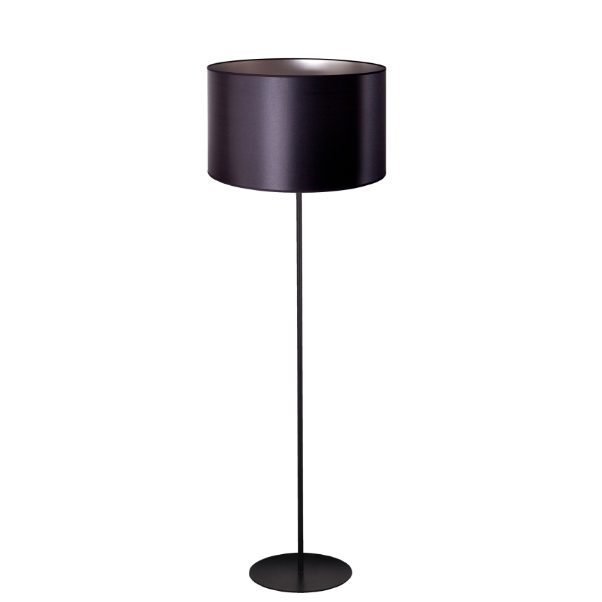 Duolla - Põrandalamp CANNES 1xE27/15W/230V d. 45 cm must/hõbedane