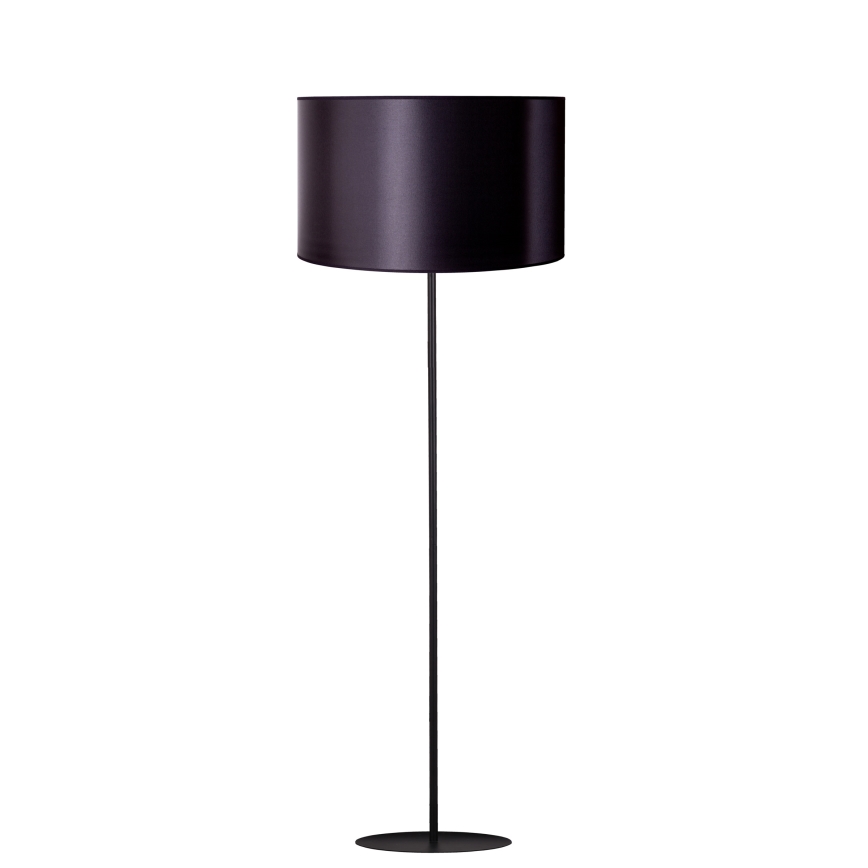 Duolla - Põrandalamp CANNES 1xE27/15W/230V d. 45 cm must/hõbedane