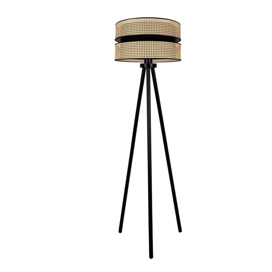 Duolla - Põrandalamp DUO 1xE27/15W/230V d. 40 cm rotang/must
