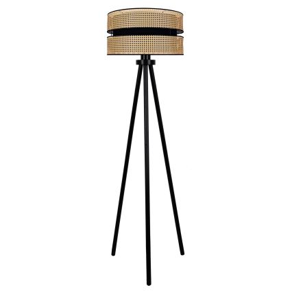 Duolla - Põrandalamp DUO 1xE27/15W/230V d. 40 cm rotang/must