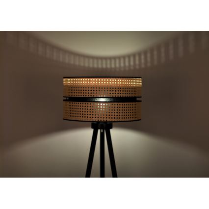 Duolla - Põrandalamp DUO 1xE27/15W/230V d. 40 cm rotang/must