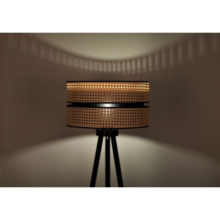Duolla - Põrandalamp DUO 1xE27/15W/230V d. 40 cm rotang/must