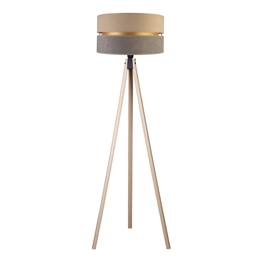 Duolla - Põrandalamp DUO 1xE27/60W/230V d. 44 cm beež/hall/beež