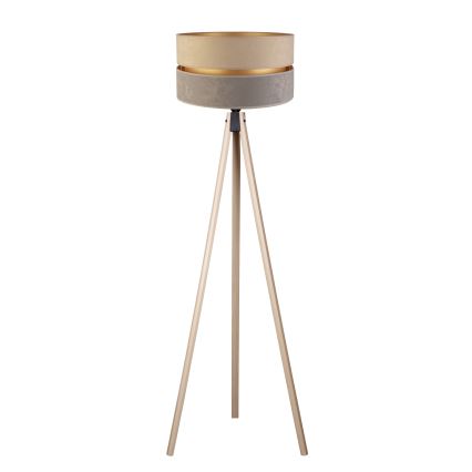 Duolla - Põrandalamp DUO 1xE27/60W/230V d. 44 cm beež/hall/beež