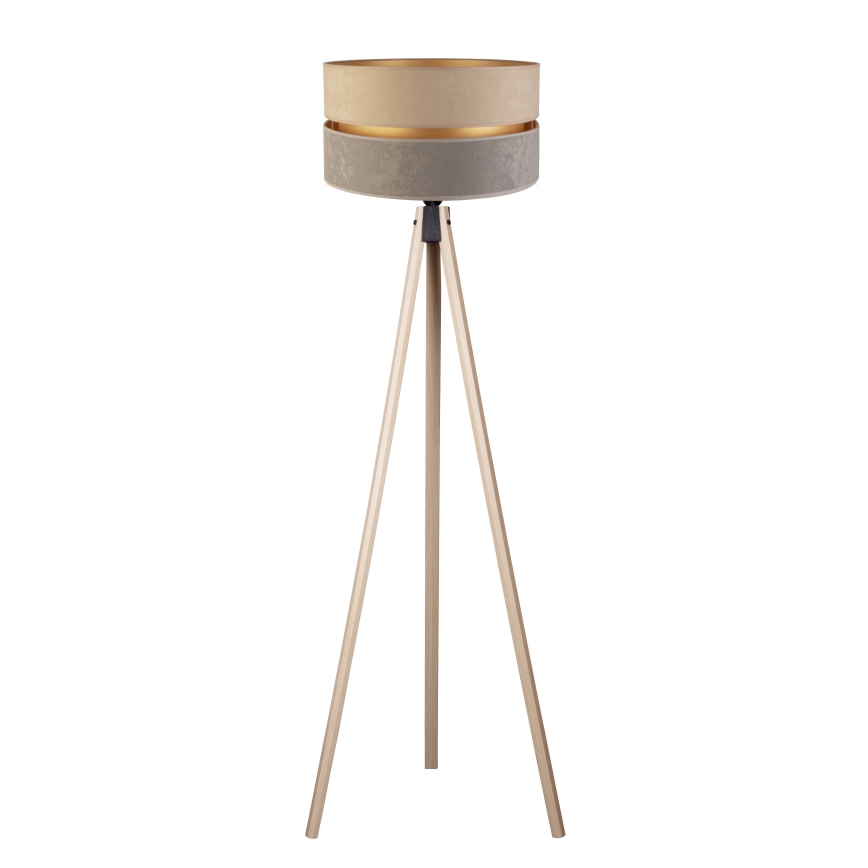 Duolla - Põrandalamp DUO 1xE27/60W/230V d. 44 cm beež/hall/beež