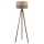 Duolla - Põrandalamp DUO 1xE27/60W/230V d. 44 cm beež/hall/Must vengepuu