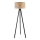 Duolla - Põrandalamp DUO 1xE27/60W/230V d. 44 cm beež/Must vengepuu
