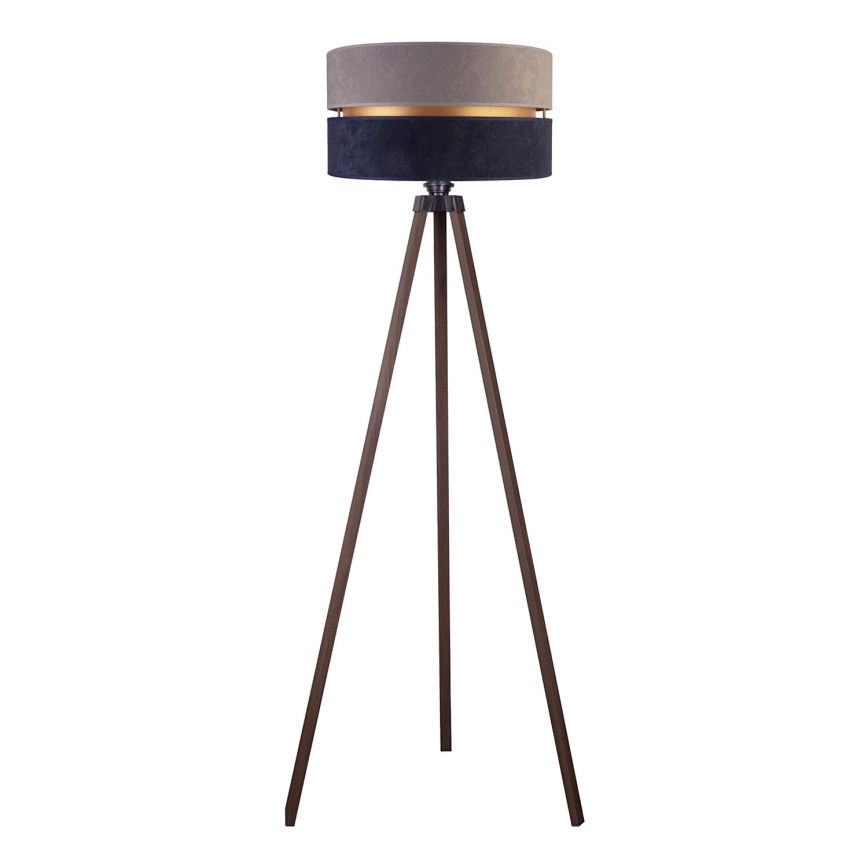 Duolla - Põrandalamp DUO 1xE27/60W/230V d. 44 cm hall/sinine/pruun