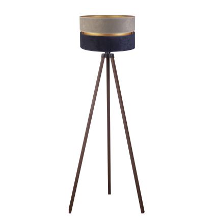 Duolla - Põrandalamp DUO 1xE27/60W/230V d. 44 cm hall/sinine/pruun