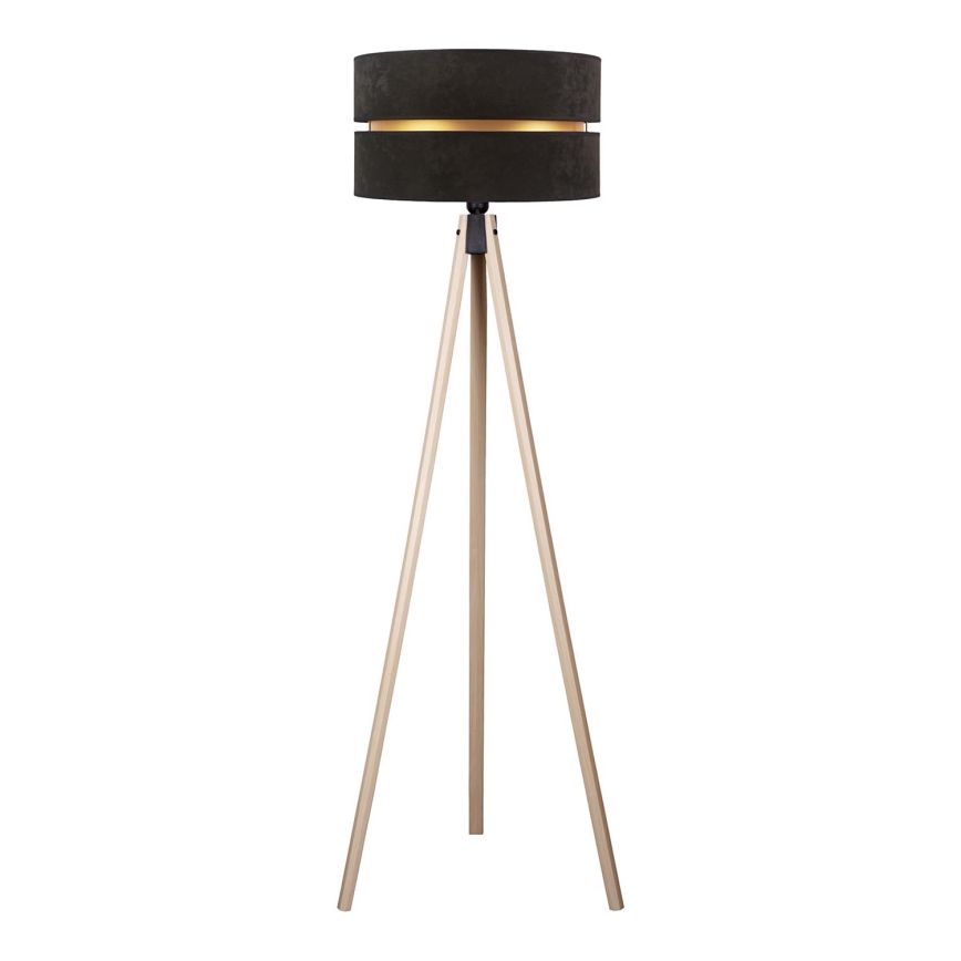 Duolla - Põrandalamp DUO 1xE27/60W/230V d. 44 cm must/beež