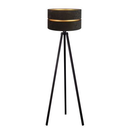 Duolla - Põrandalamp DUO 1xE27/60W/230V d. 44 cm must/Must vengepuu